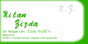 milan zizda business card